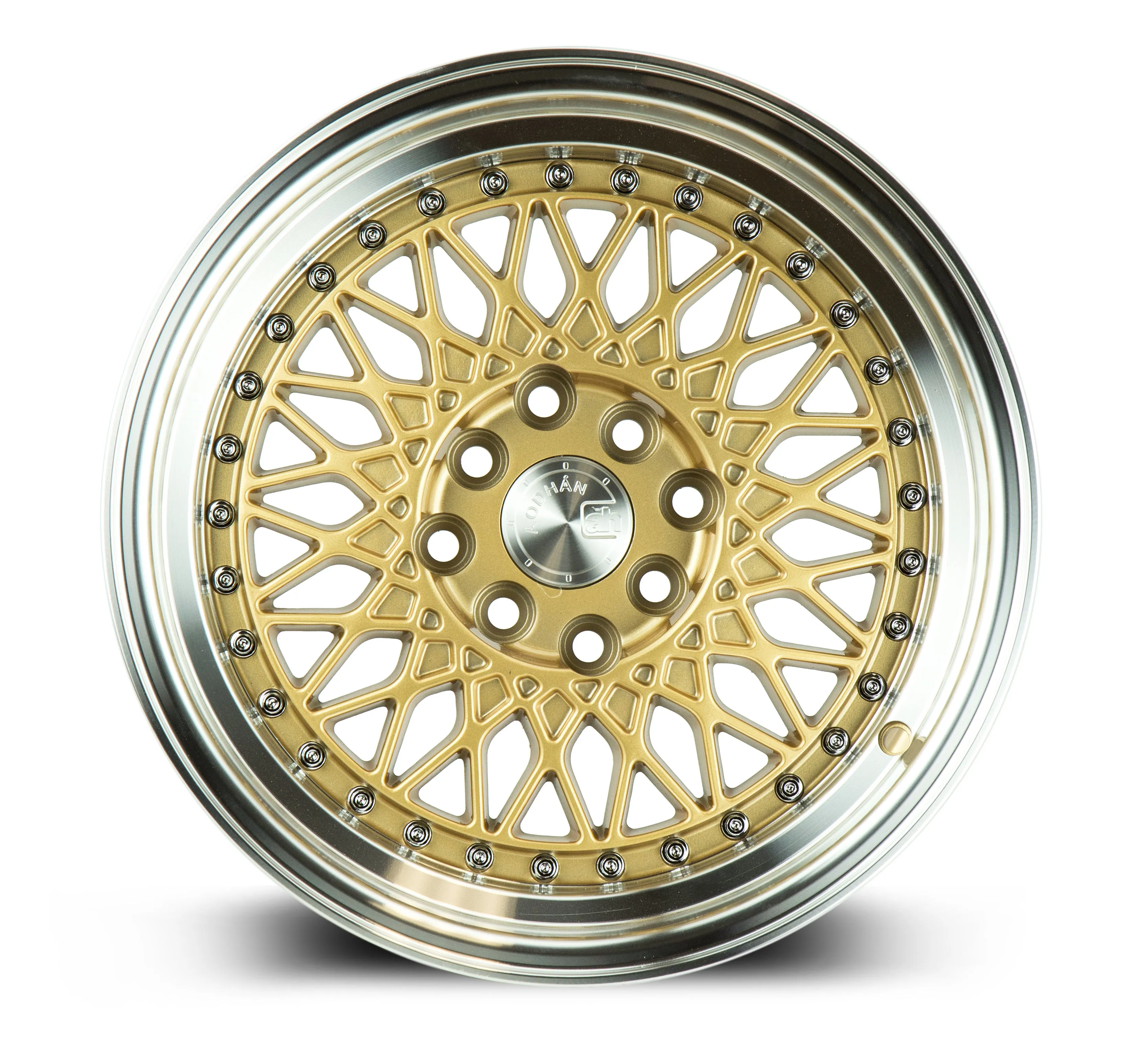 Aodhan AH05 15x8 4x100/114.3  20 Gold w/Machined Lip