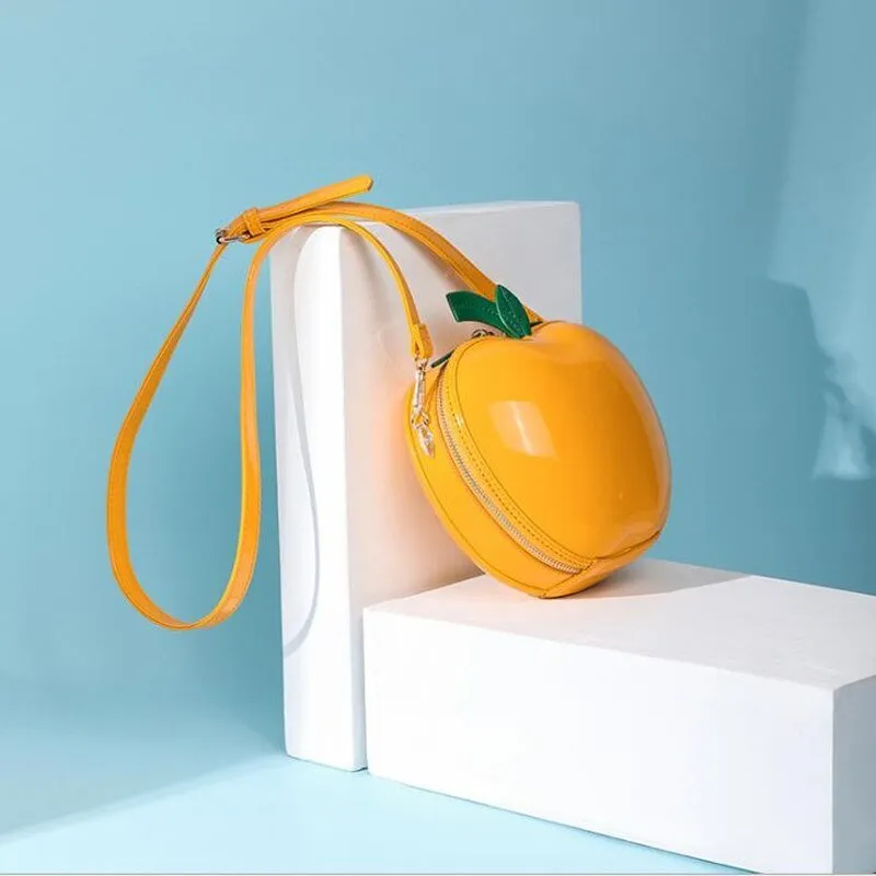 Apple-Shaped Crossbody Shoulder Bag