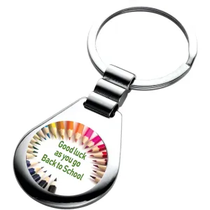 Back To School Engravable Metal Keyring