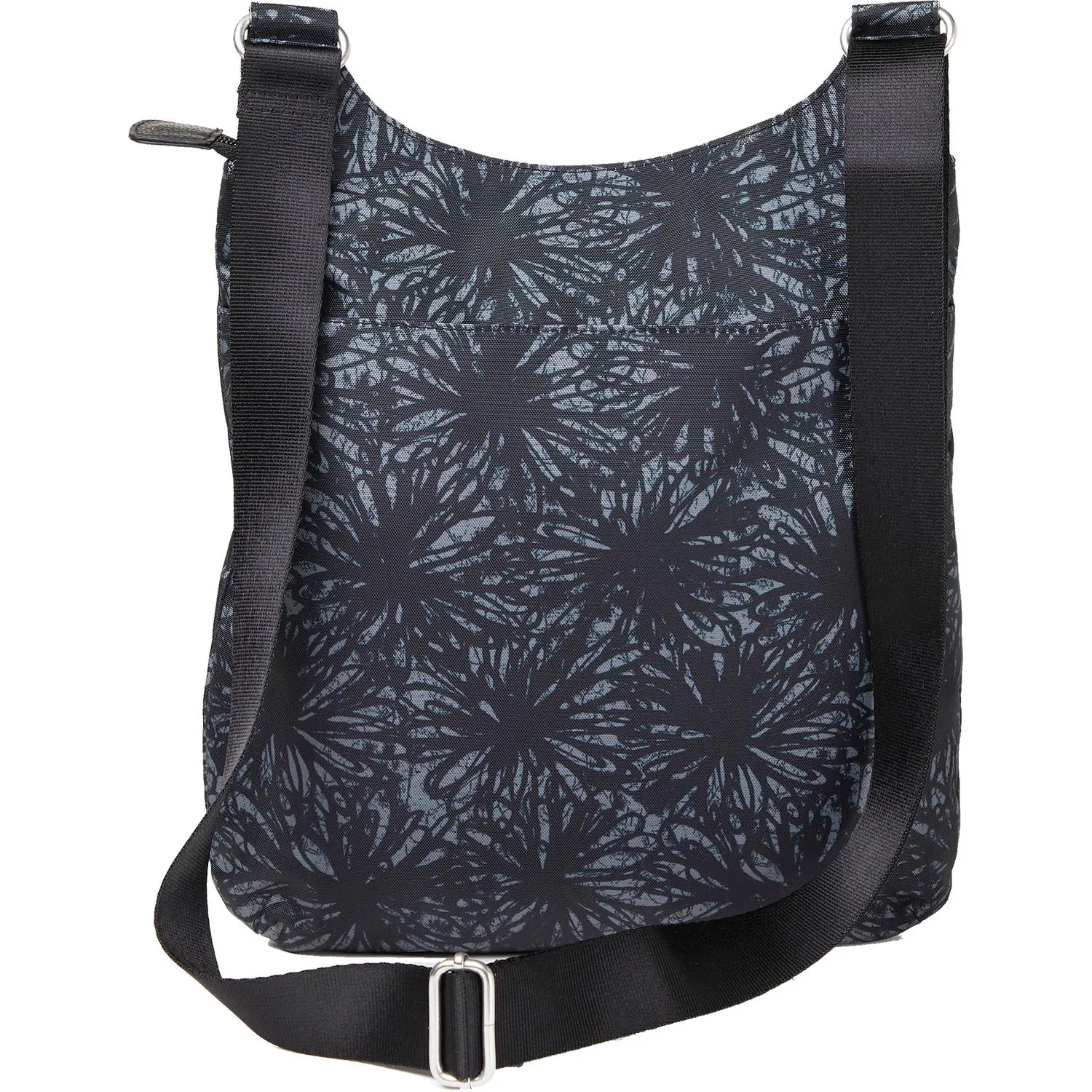 Baggallini Around Town Bagg With RFID Phone Wristlet Onxy Floral Nylon