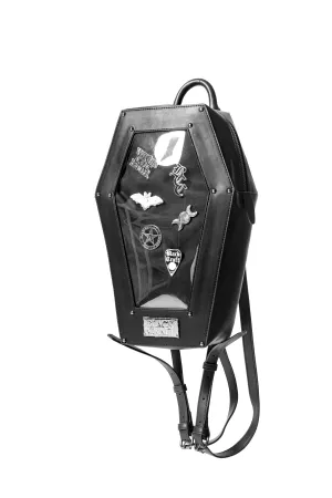 BCC pin collector coffin backpack PINS NOT INCLUDED