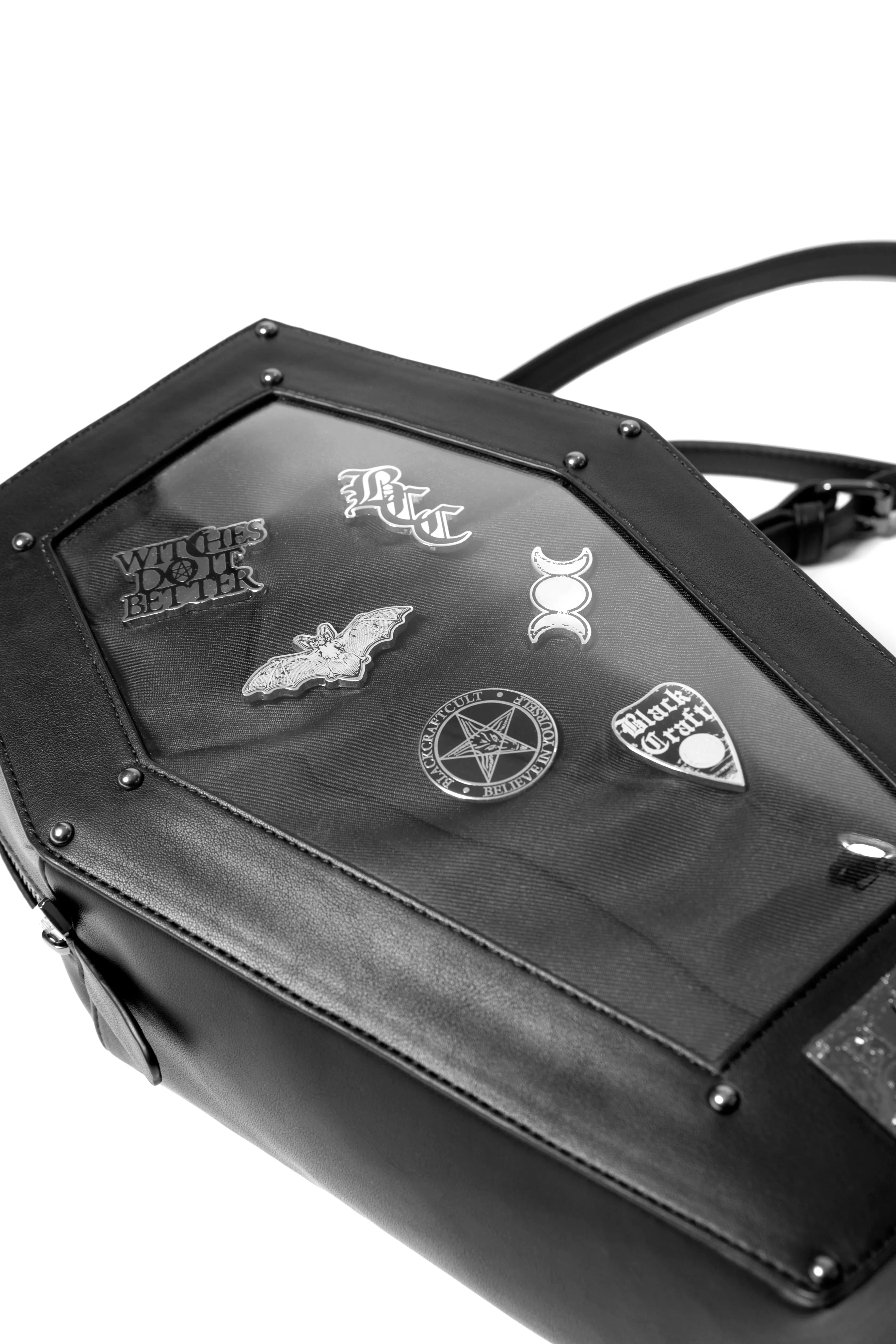 BCC pin collector coffin backpack PINS NOT INCLUDED