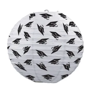 Beistle Grad Cap Paper Lanterns (3 Paper Lanterns Per Package) - Party Supply Decoration for Graduation