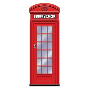 Beistle Jointed Red Phone Booth - Party Supply Decoration for British