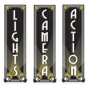 Beistle Lights, Camera, Action Cutouts (3/pkg)   (3/Pkg) Party Supply Decoration : Awards Night