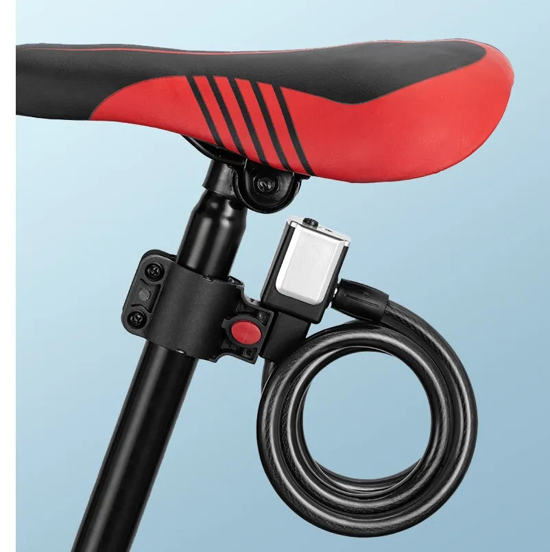 Bike Lock Mountain  Anti-theft Bold The Cable Is Locked And Fixed