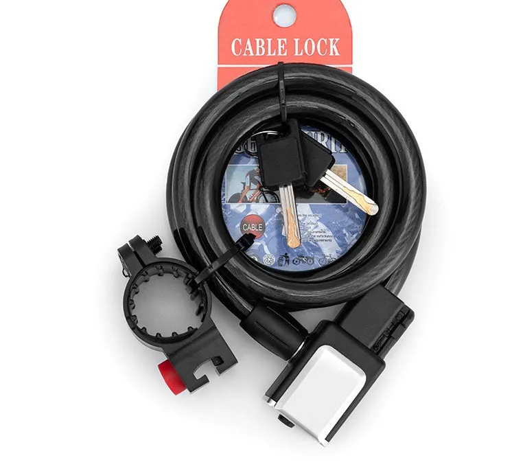 Bike Lock Mountain  Anti-theft Bold The Cable Is Locked And Fixed