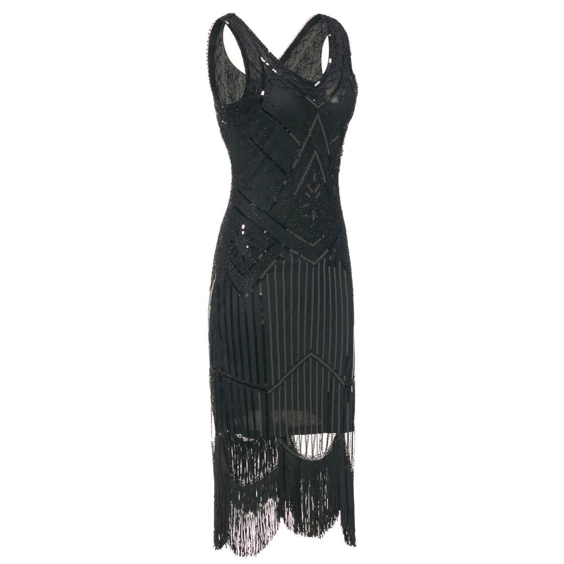 Black Gatsby Dress Flapper-style Party 1920s |JaosWish