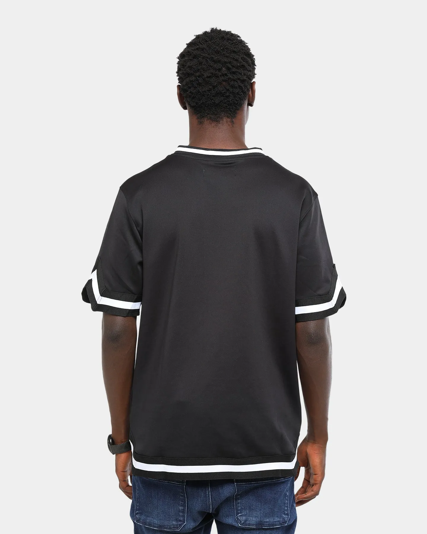 Black Pyramid Maze Logo Embossed Jersey Black