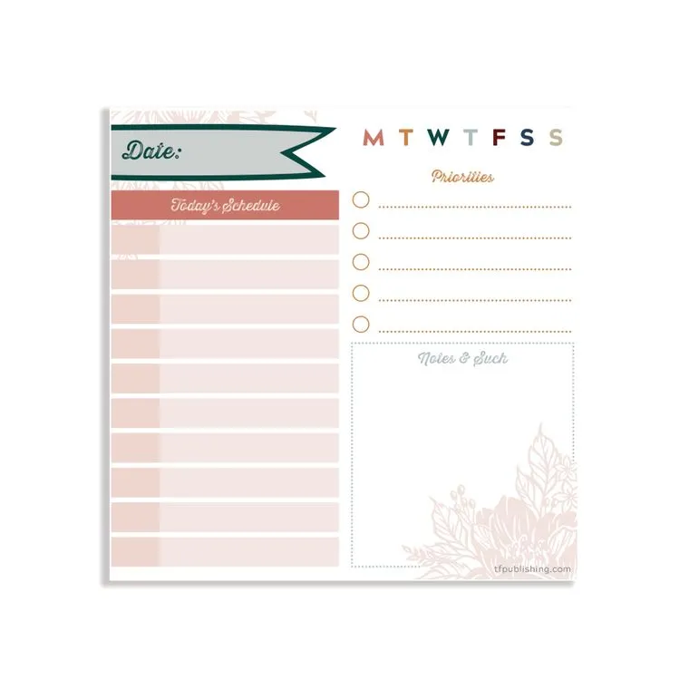 Boho Daily Note Block Desktop