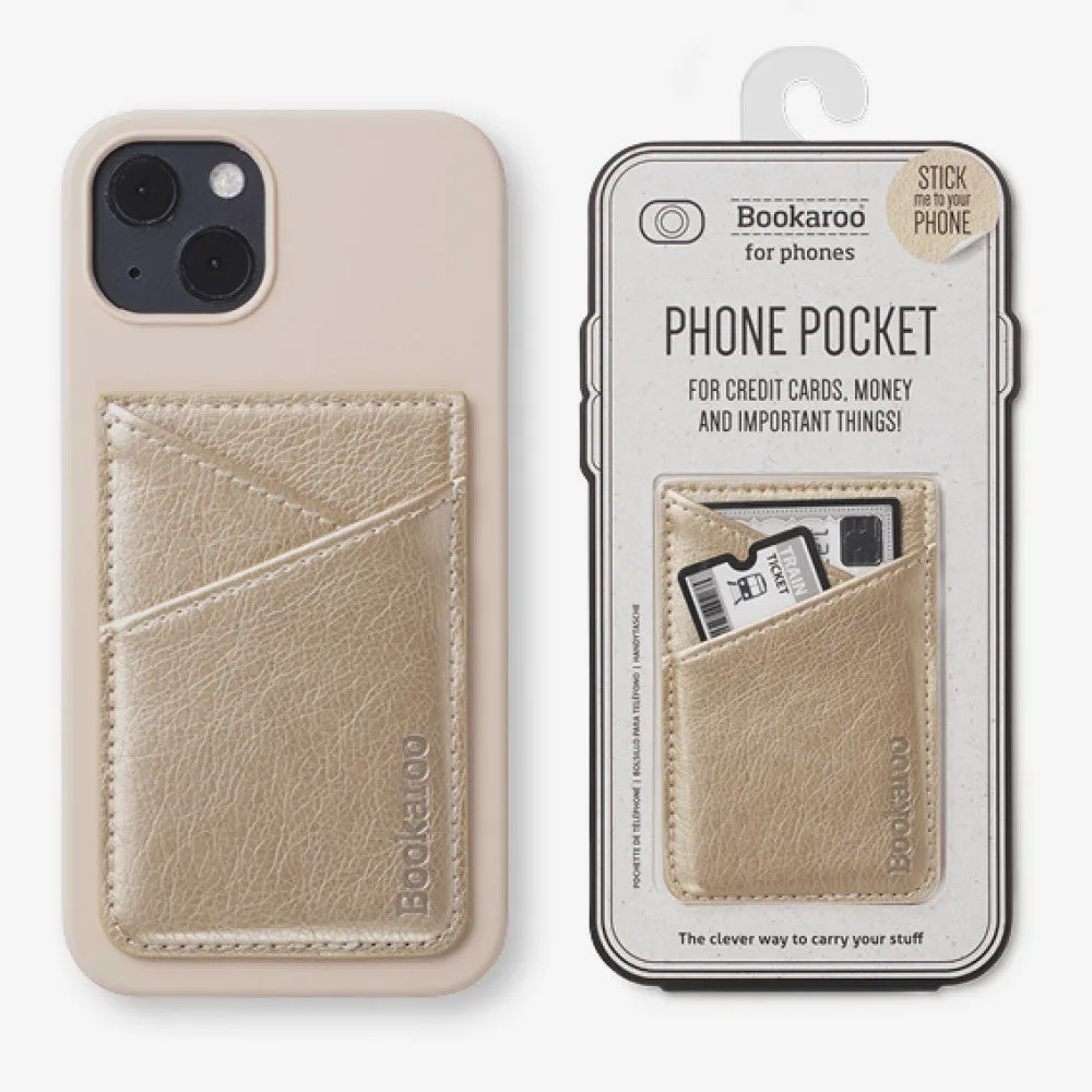BOOKAROO PHONE POCKET - GOLD