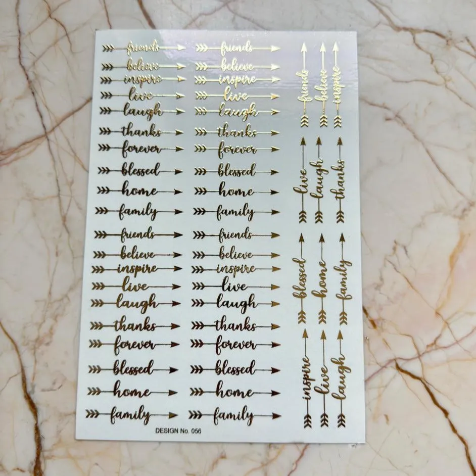 Bookmark Embossed Sticker.