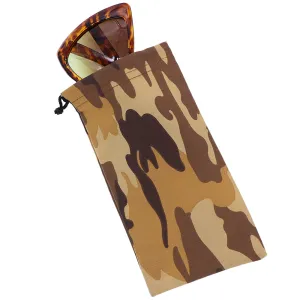 Brown Camo Sunglasses Drawstring Sleeve
