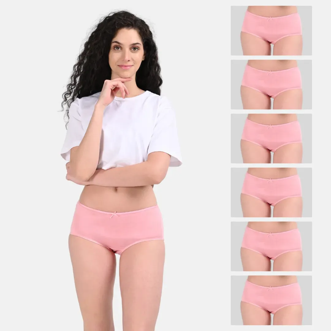 BrZee Hipsters | Lightweight Cotton-Elastane Fabric  | Super Stretchy For Comfort | No Visible Panty Lines | Pack Of 6