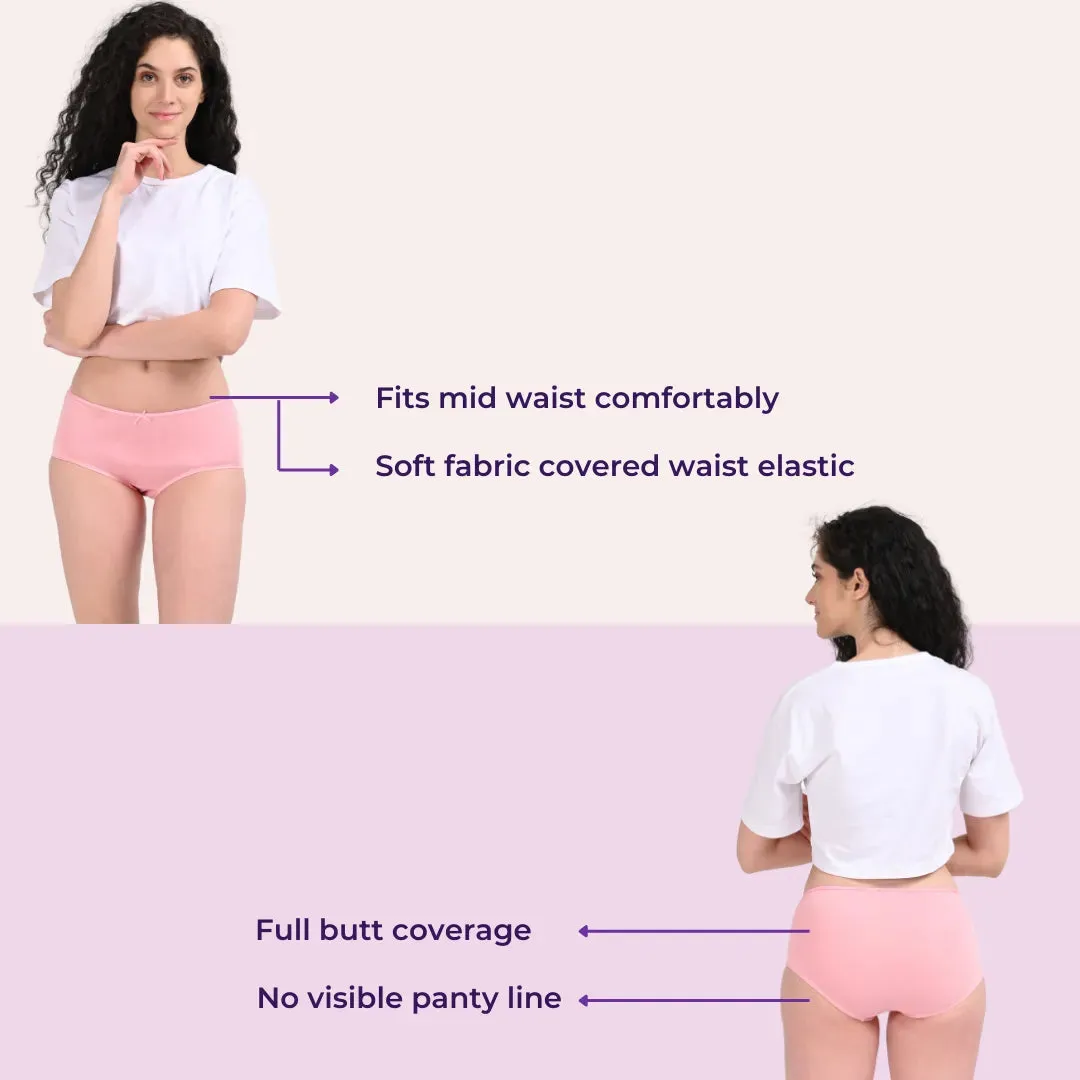 BrZee Hipsters | Lightweight Cotton-Elastane Fabric  | Super Stretchy For Comfort | No Visible Panty Lines | Pack Of 6