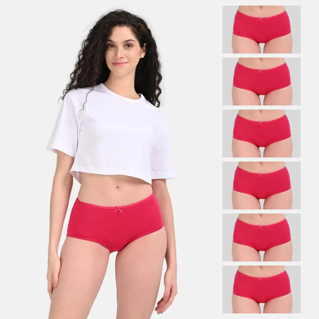 BrZee Hipsters | Lightweight Cotton-Elastane Fabric  | Super Stretchy For Comfort | No Visible Panty Lines | Pack Of 6