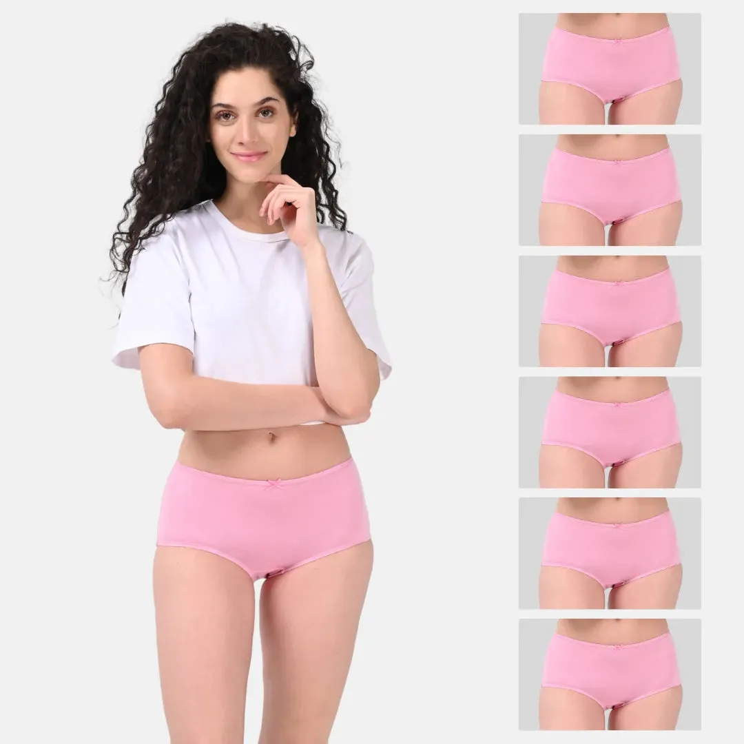 BrZee Hipsters | Lightweight Cotton-Elastane Fabric  | Super Stretchy For Comfort | No Visible Panty Lines | Pack Of 6
