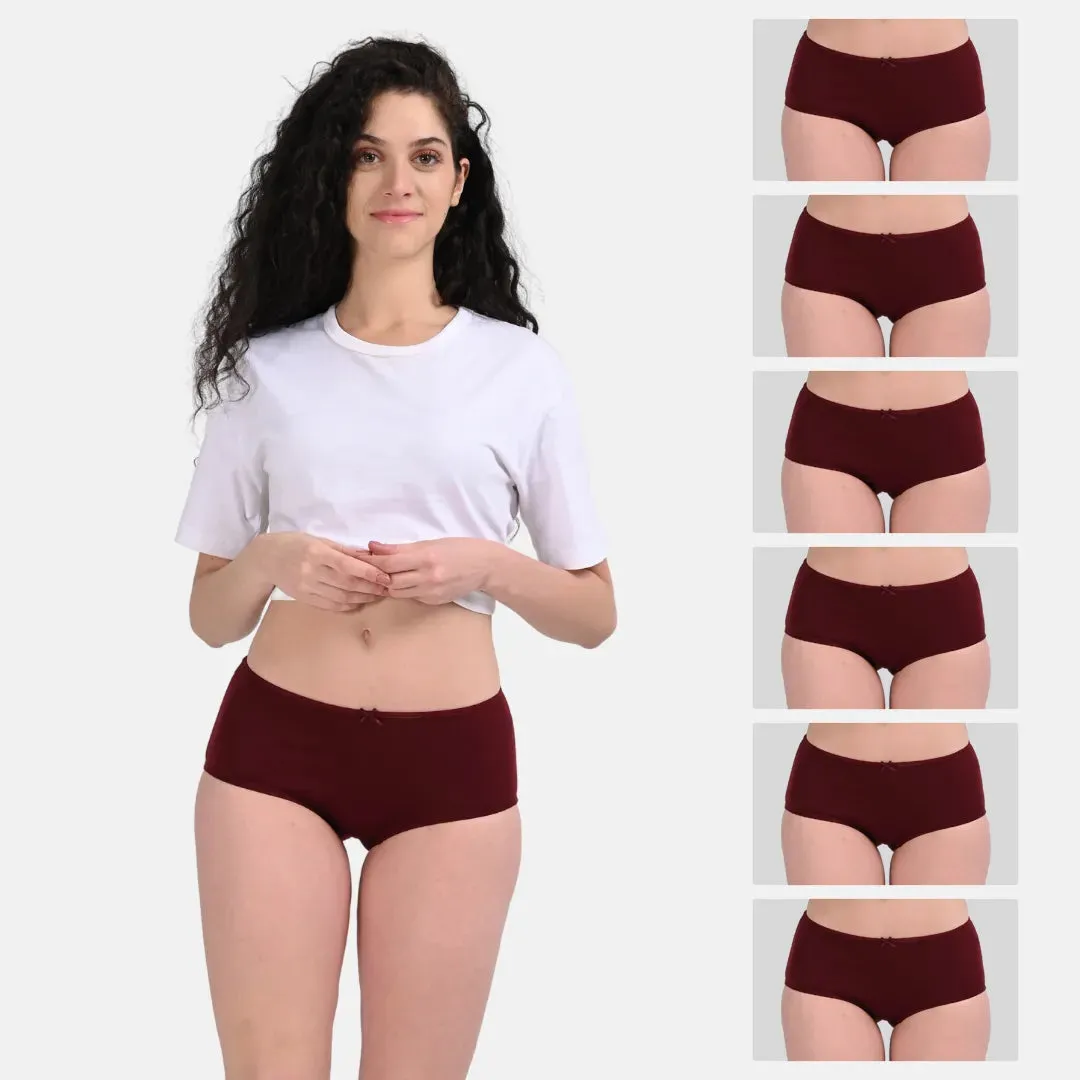 BrZee Hipsters | Lightweight Cotton-Elastane Fabric  | Super Stretchy For Comfort | No Visible Panty Lines | Pack Of 6
