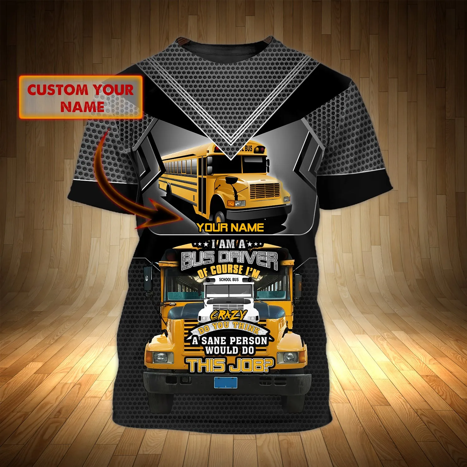 Bus Driver - Custom Name Tshirt - 1006