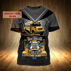 Bus Driver - Custom Name Tshirt - 1006