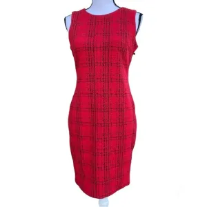 Calvin Klein Plaid Sheath Dress Size 8P New