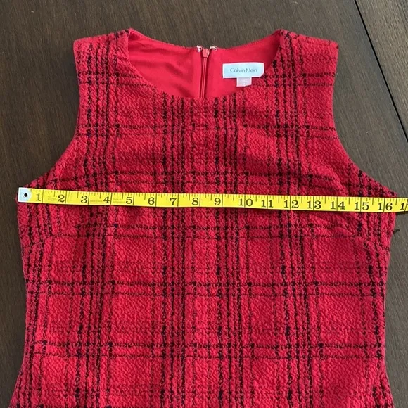 Calvin Klein Plaid Sheath Dress Size 8P New
