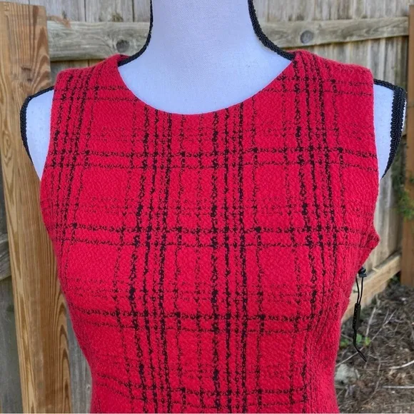 Calvin Klein Plaid Sheath Dress Size 8P New