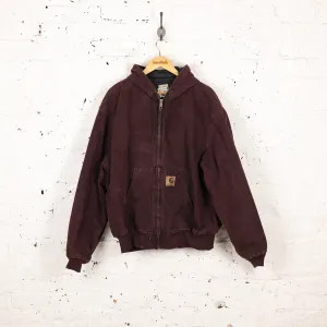 Carhartt Hooded Work Jacket - Maroon - XXL