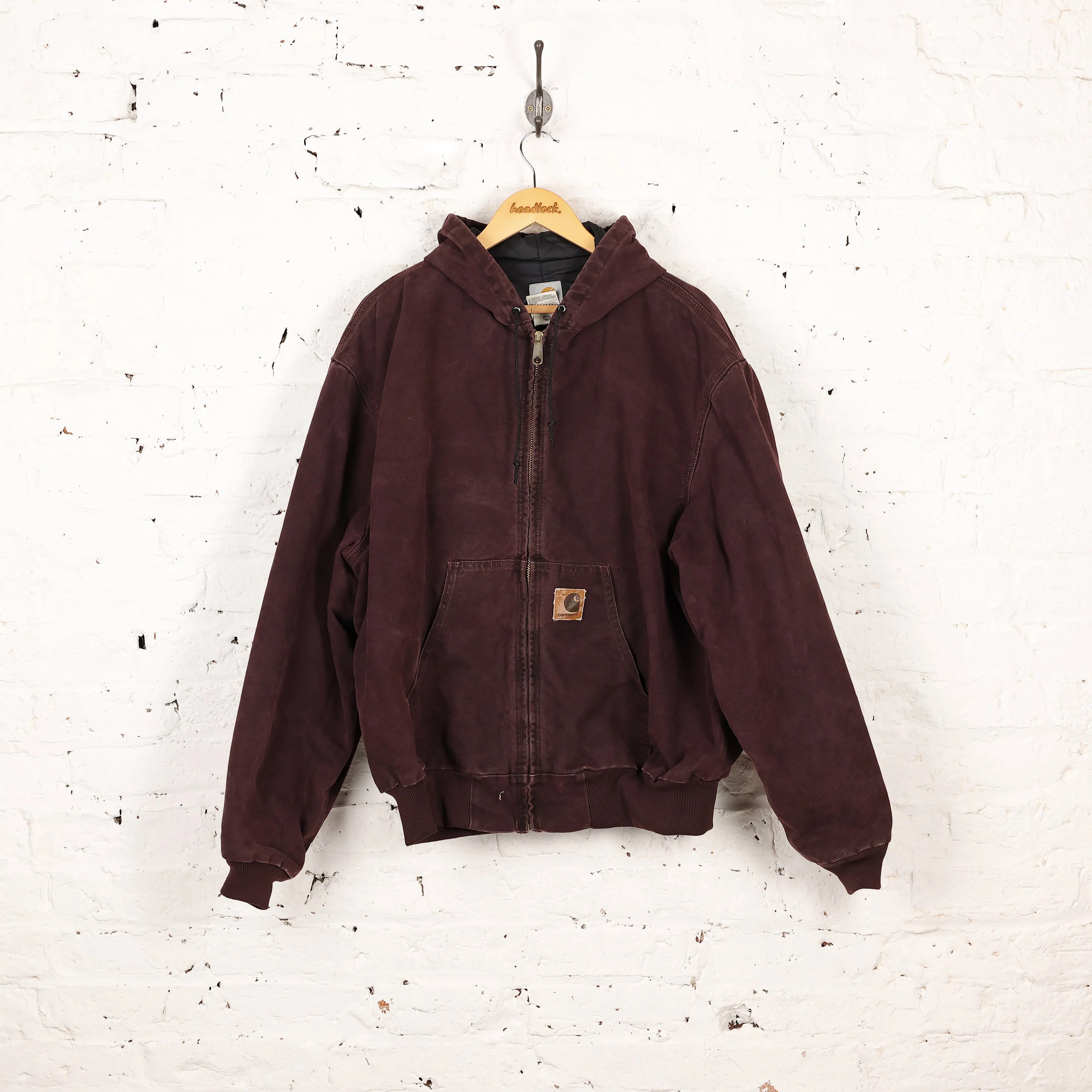 Carhartt Hooded Work Jacket - Maroon - XXL