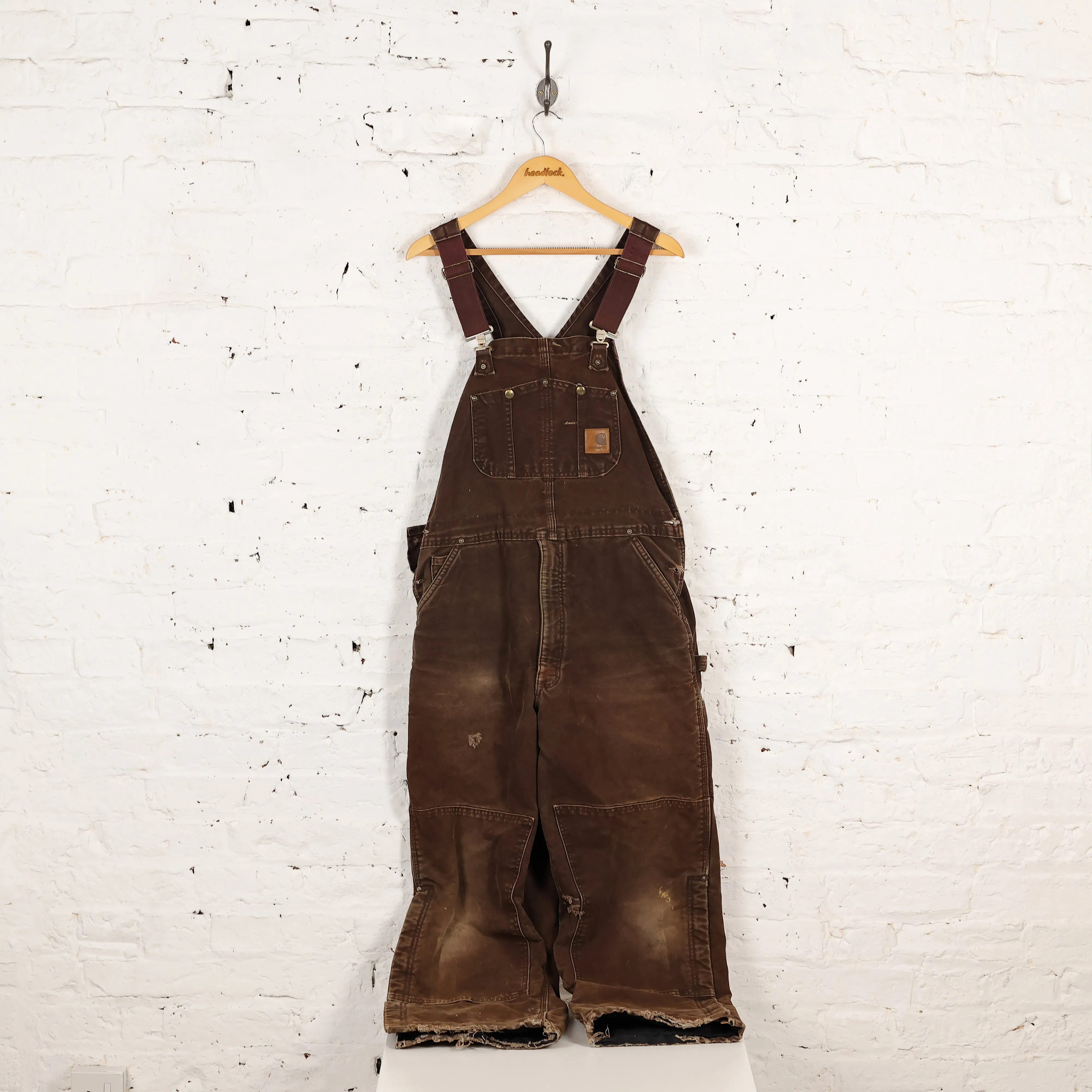 Carhartt Work Double Knee Dungarees - Brown - XL