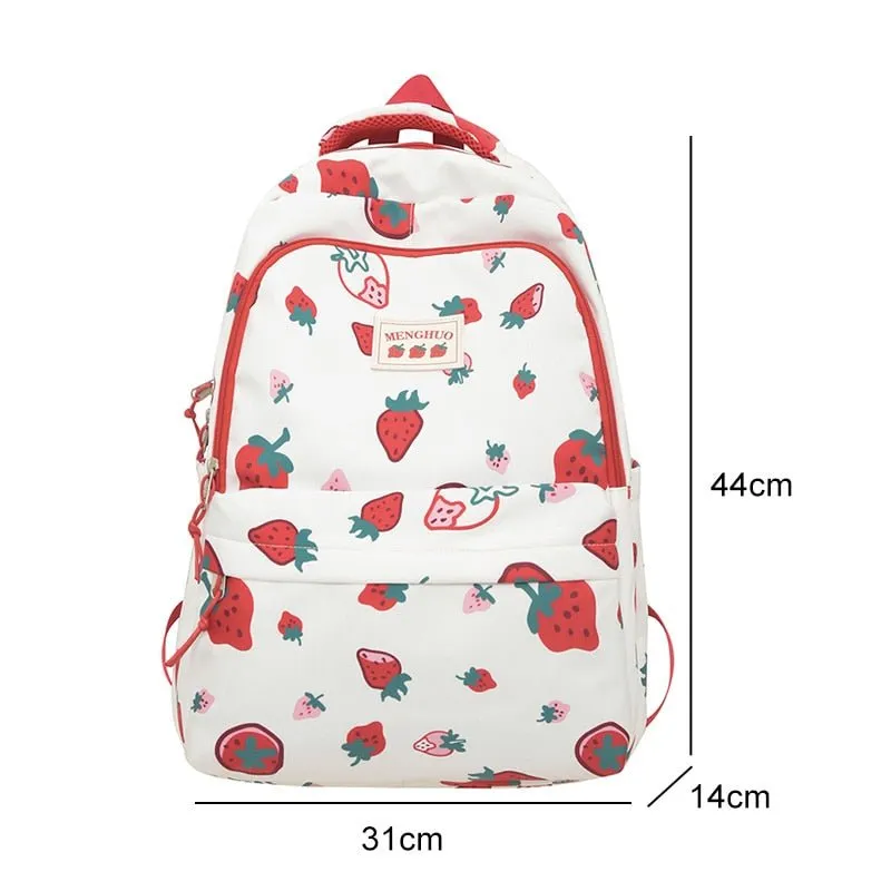 Cartoon Print Women's Backpack for Laptops, Travel and School