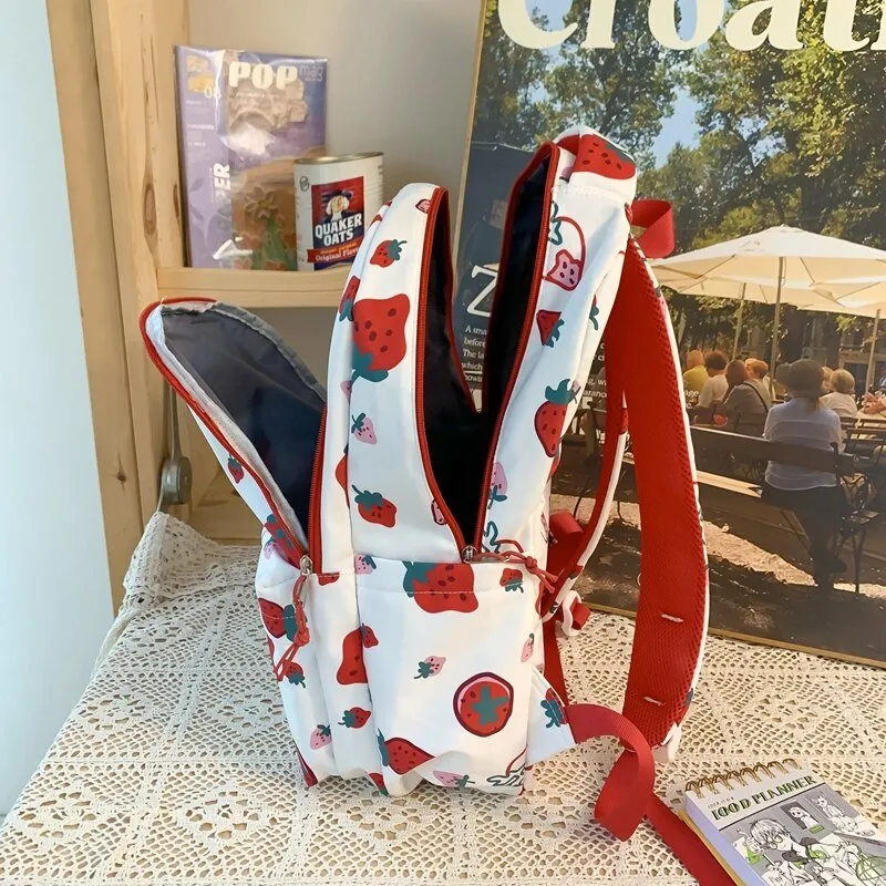 Cartoon Print Women's Backpack for Laptops, Travel and School