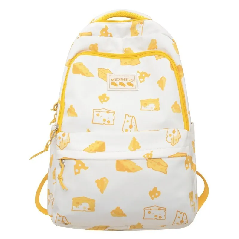 Cartoon Print Women's Backpack for Laptops, Travel and School