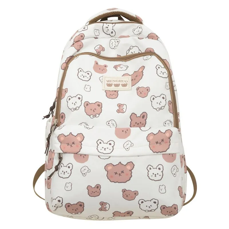 Cartoon Print Women's Backpack for Laptops, Travel and School
