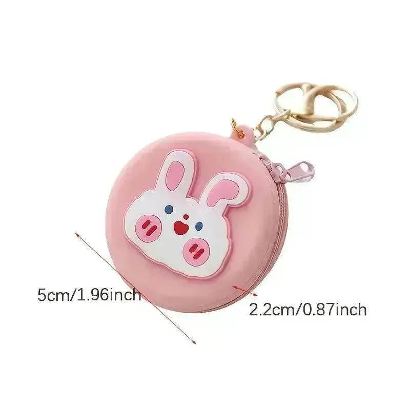 Cartoon Silicon Colorful Bag Key Chain