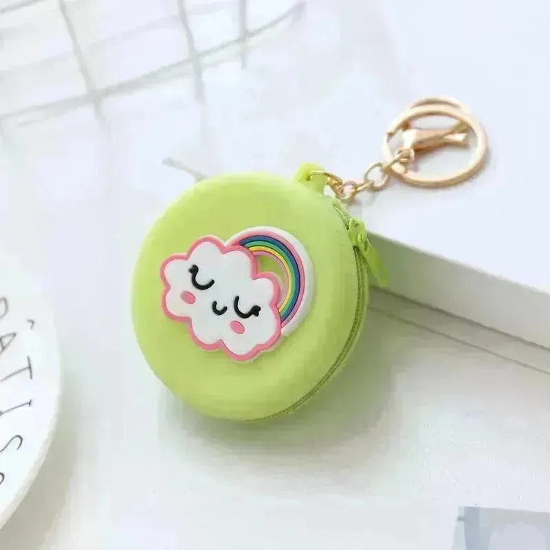 Cartoon Silicon Colorful Bag Key Chain