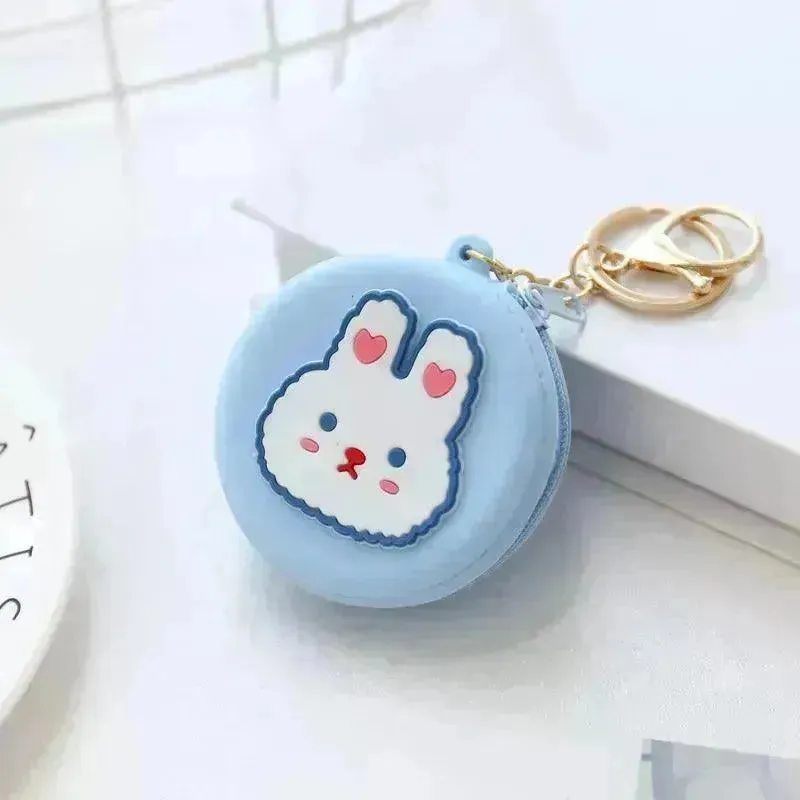 Cartoon Silicon Colorful Bag Key Chain