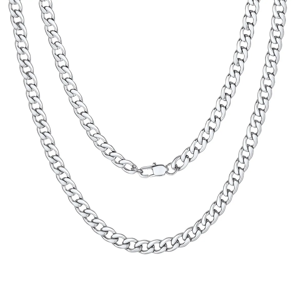 ChainsPro Man Cuban Link Chain Necklace 5MM 18 inch Jewelry Finding Chain for Pendant Dad Gold Chain