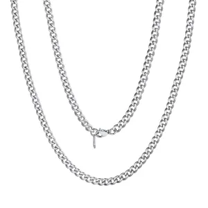 ChainsPro Men's Stainless Steel Chain Rapper Necklace 4.8mm 20 inch Costume Hip Hop Jewelry Mens Gifts