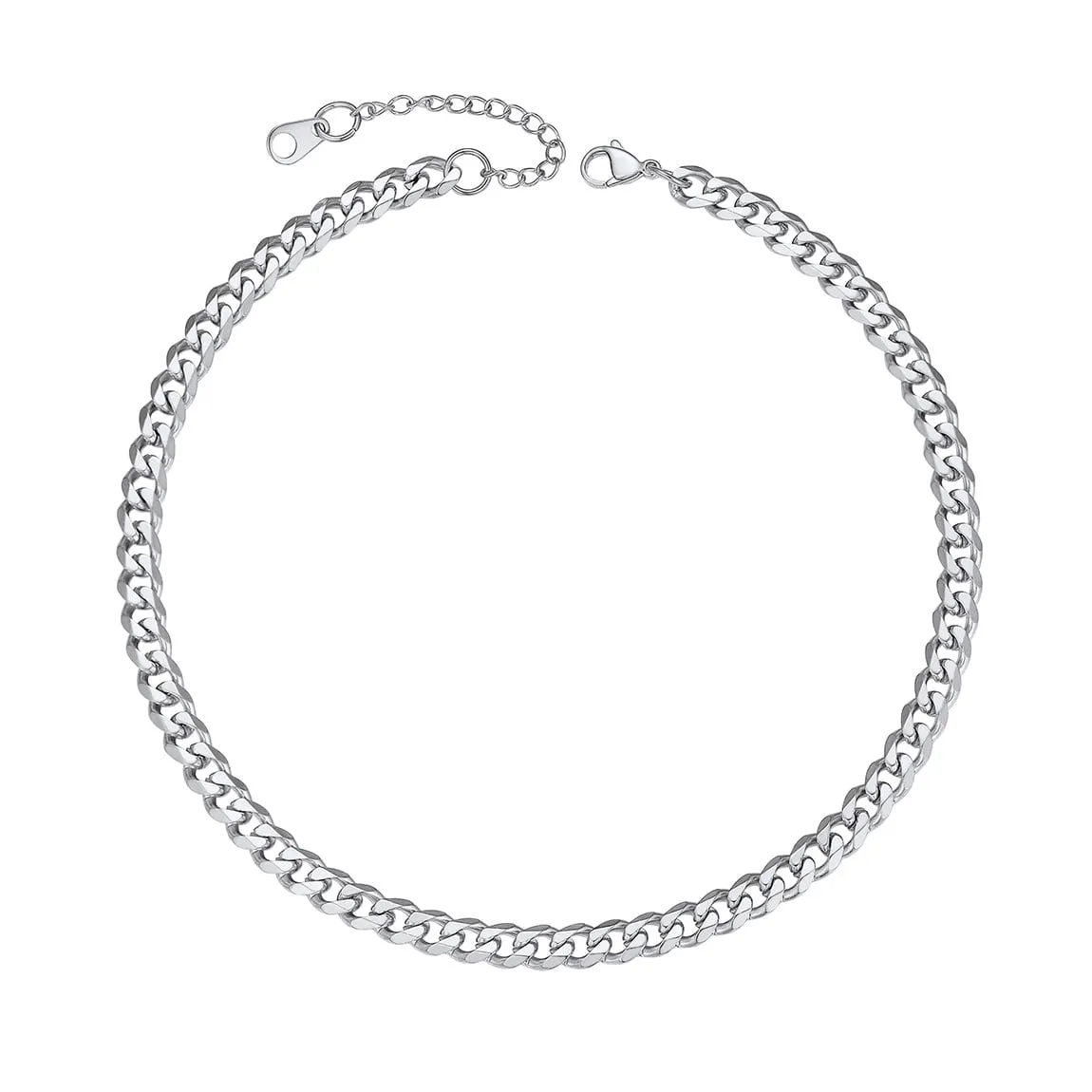 ChainsPro Stainless Steel Chains for Women Necklace 3/6/9/12mm Choker Curb Chain Length 14-30inch