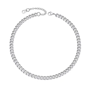 ChainsPro Stainless Steel Chains for Women Necklace 3/6/9/12mm Choker Curb Chain Length 14-30inch