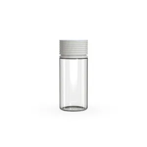 Chubby Gorilla 100Ml Spiral Bottle With Inner Seal & Tamper Evident Break-Off Band (Clear Natural Bottle With Opaque White Closure) - (400 Count)