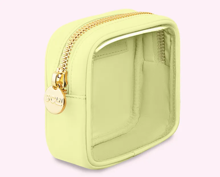 CLEAR FRONT MINI POUCH - BANANA