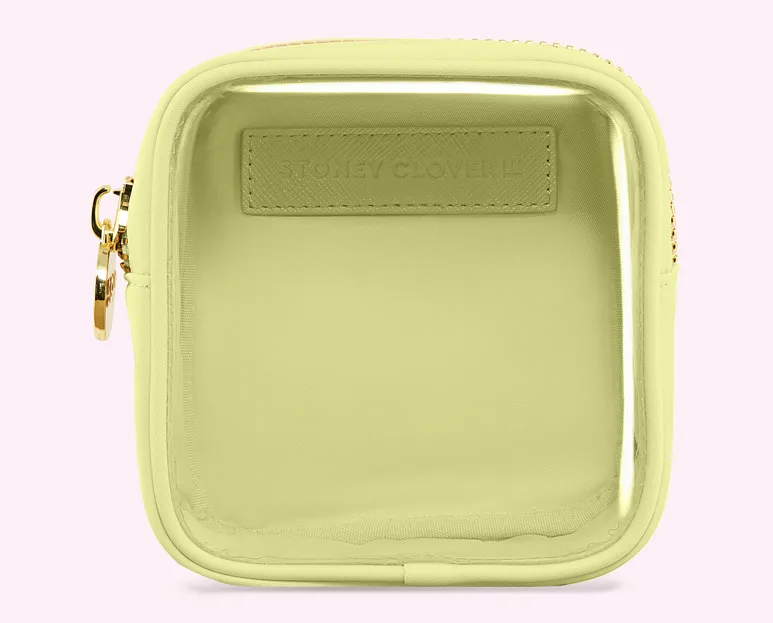 CLEAR FRONT MINI POUCH - BANANA