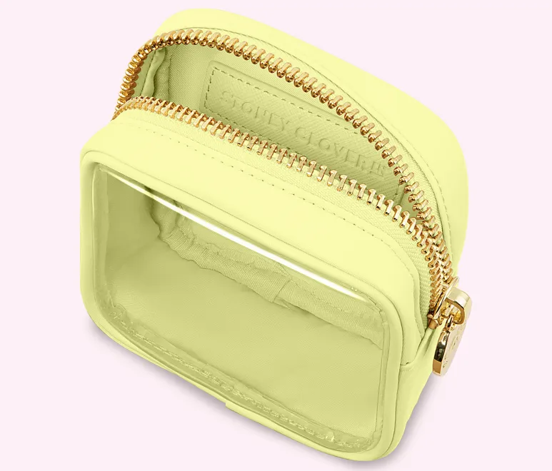 CLEAR FRONT MINI POUCH - BANANA
