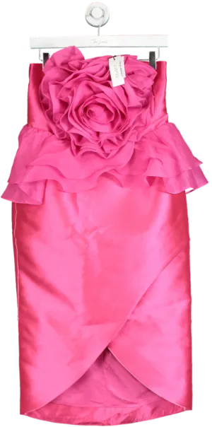 Coast Pink Floral Ruffle Dress UK 10