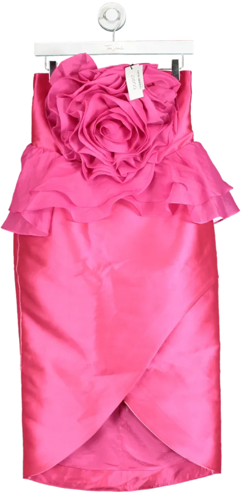 Coast Pink Floral Ruffle Dress UK 10