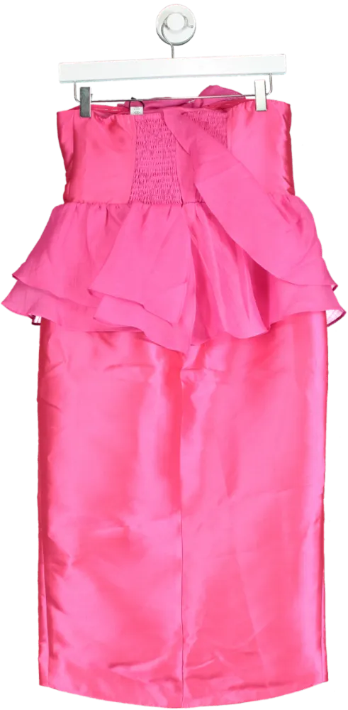 Coast Pink Floral Ruffle Dress UK 10