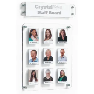 Crystal Wall - Staff Board (9 pockets) 320x386mm