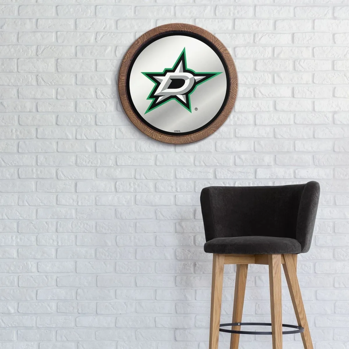 Dallas Stars: Mirrored Barrel Top Wall Sign